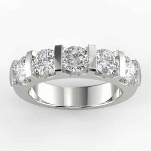 1 1/2 carat natural diamond wedding band